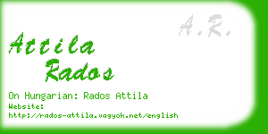 attila rados business card